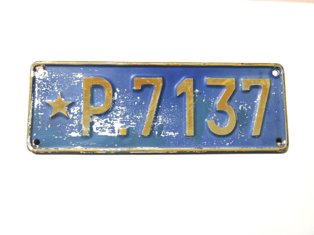 1950 CONGO BELGE - Ancienne Plaque d'immatriculation, Collections, Enlèvement ou Envoi