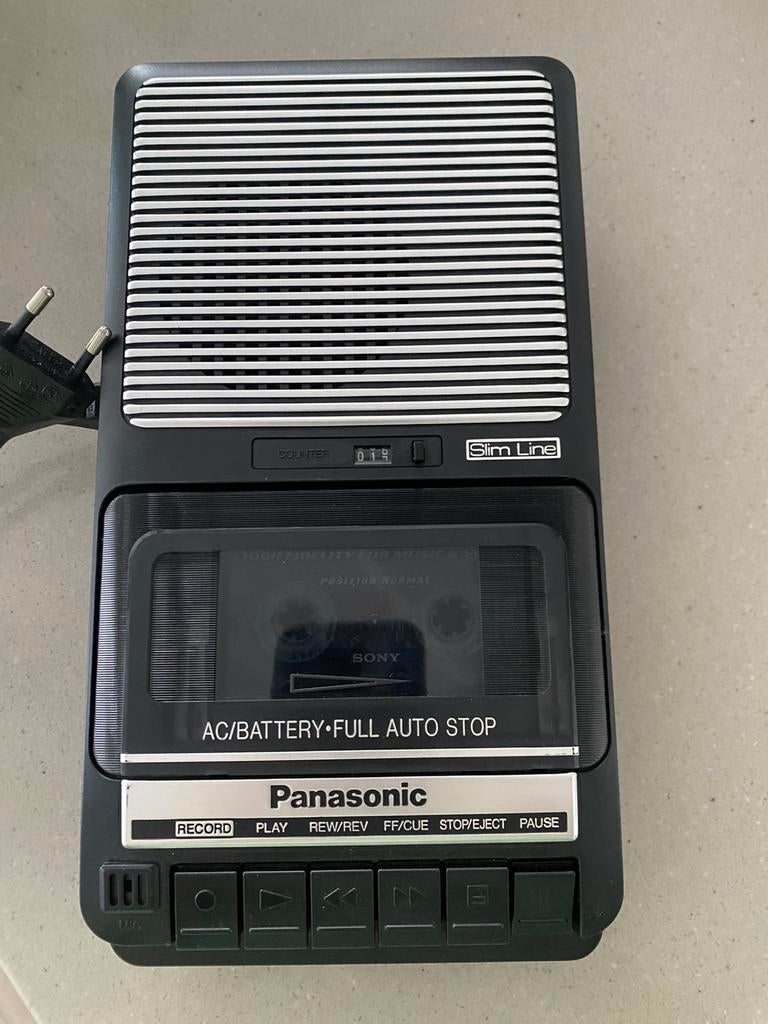 Panasonic slim line cassette recorder, Audio, Tv en Foto, Cassettedecks, Ophalen of Verzenden