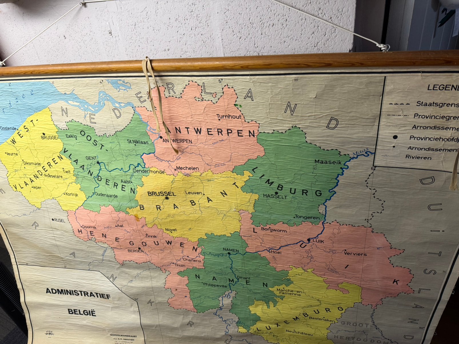 Schoolkaart, Antiek en Kunst, Ophalen, Aardrijkskunde