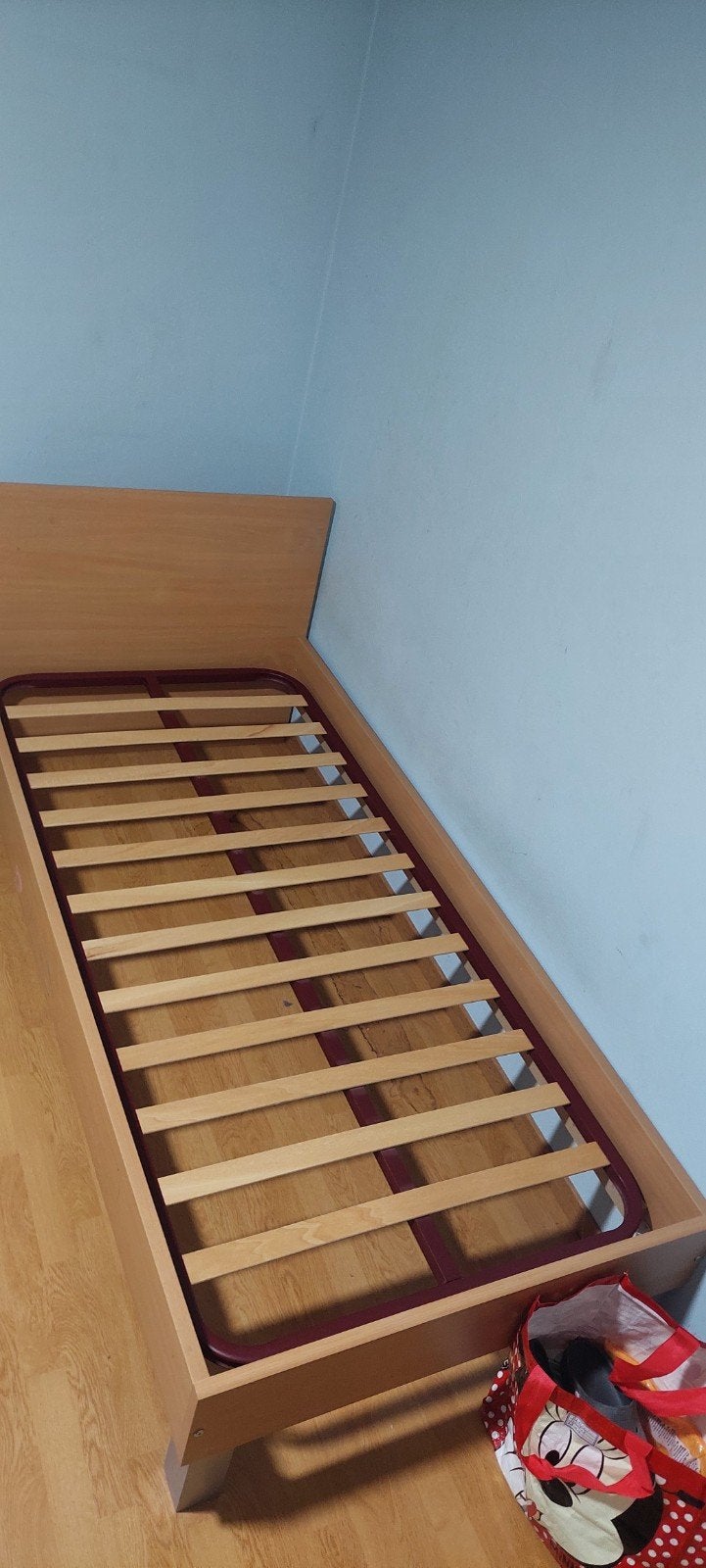 lit en bois, 90 cm, 210 cm, Une personne, Brun