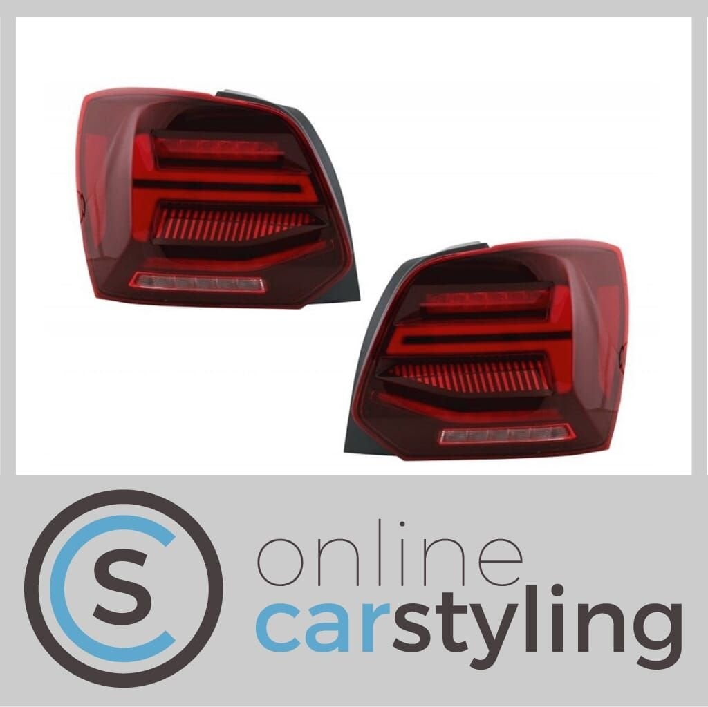 LED Achterlichten VW Polo 6R/C Rood Wit Lightbar Design, -, Volkswagen, -, Nieuw