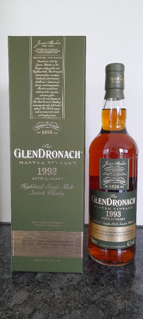 Glendronach whisky 1993  25y., Collections, Vins, Enlèvement ou Envoi, Neuf, Pleine