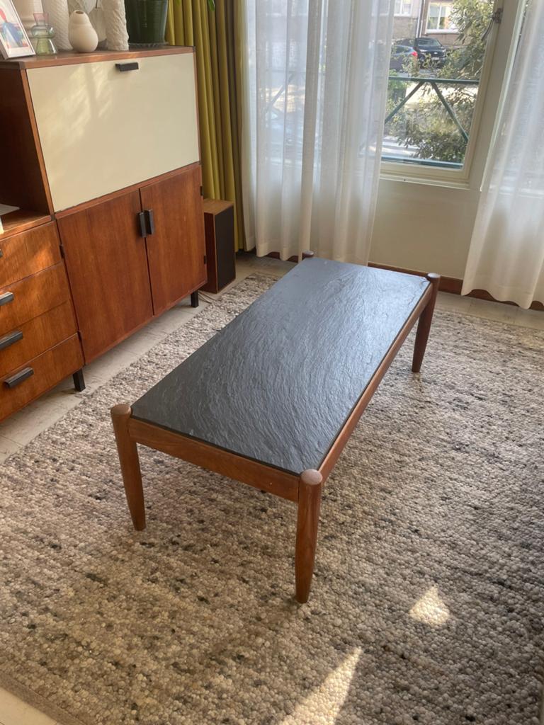 Table basse avec plateau en pierre bleue, Maison & Meubles, Enlèvement