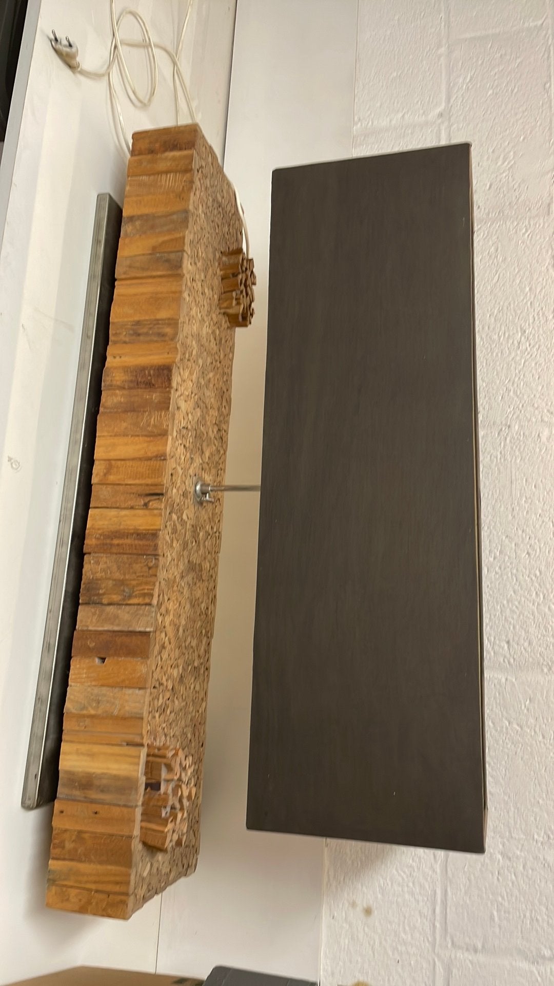 Tafellamp landelijk, Avec prise, 52 cm, Enlèvement, Bois