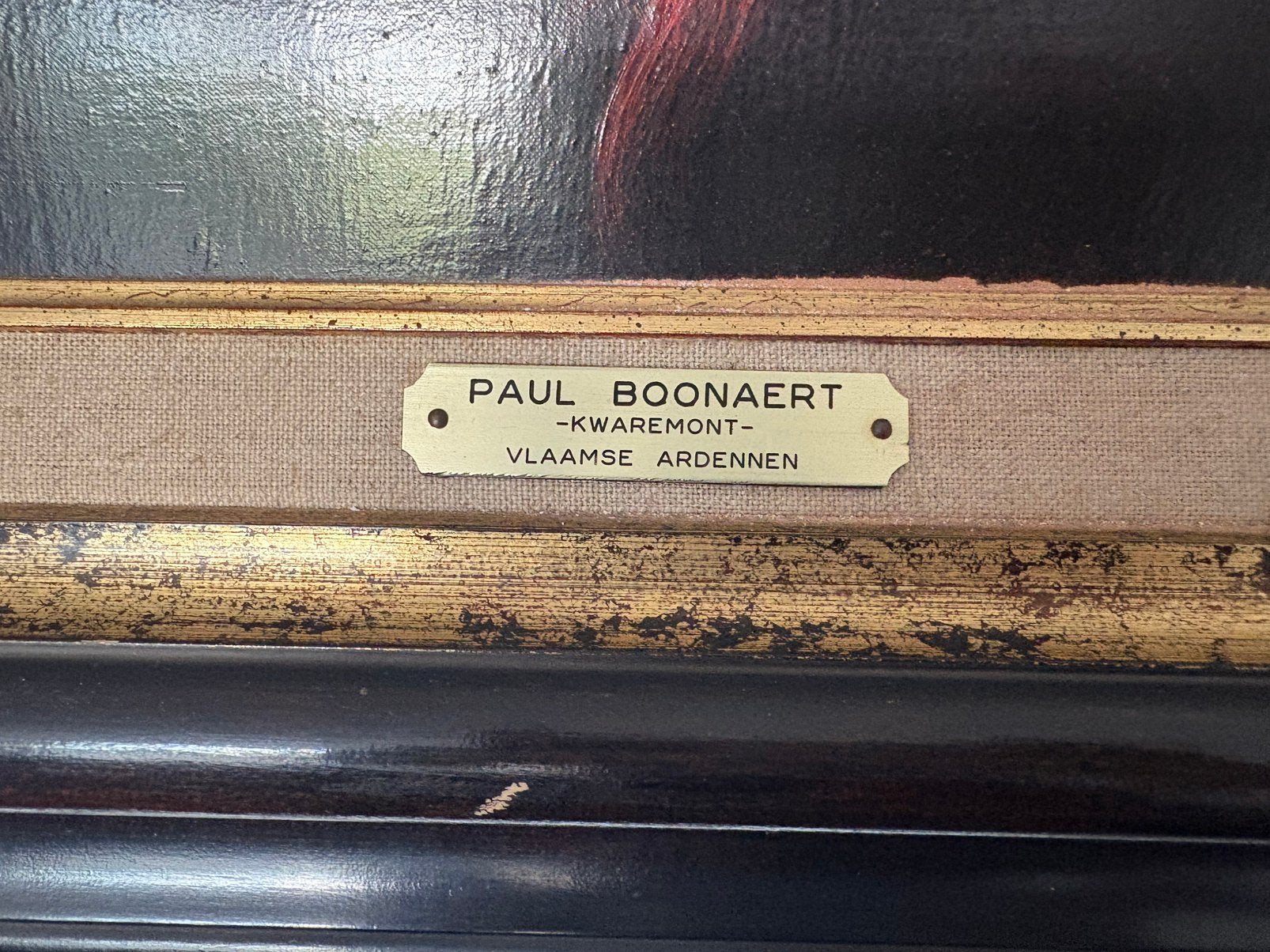 Olieverf schilderij paul Boonaert, Enlèvement, Comme neuf