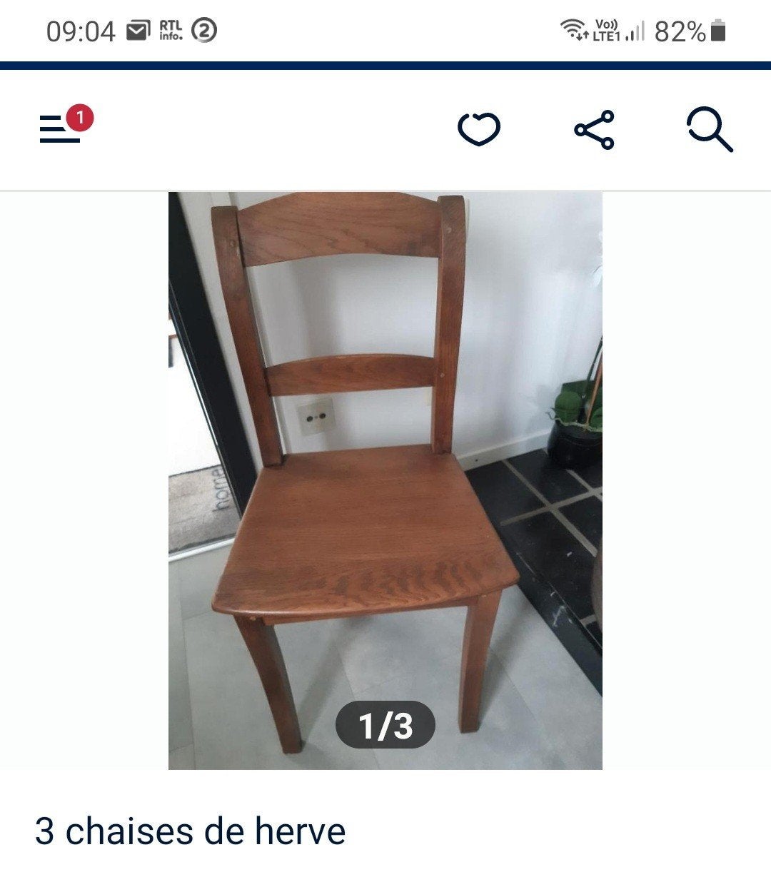 Chaises de herve, Maison & Meubles, Enlèvement, Comme neuf