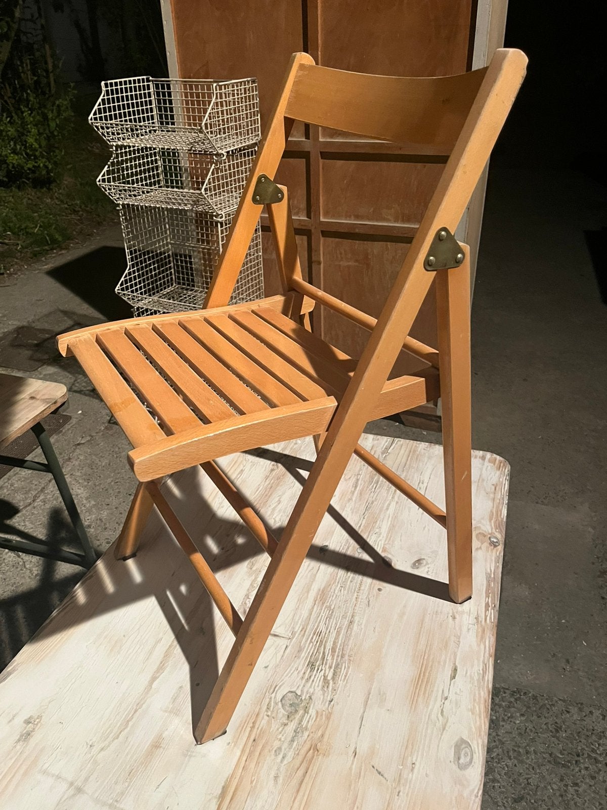 Chaise pliante vintage en hêtre | IKEA, Enlèvement, Comme neuf