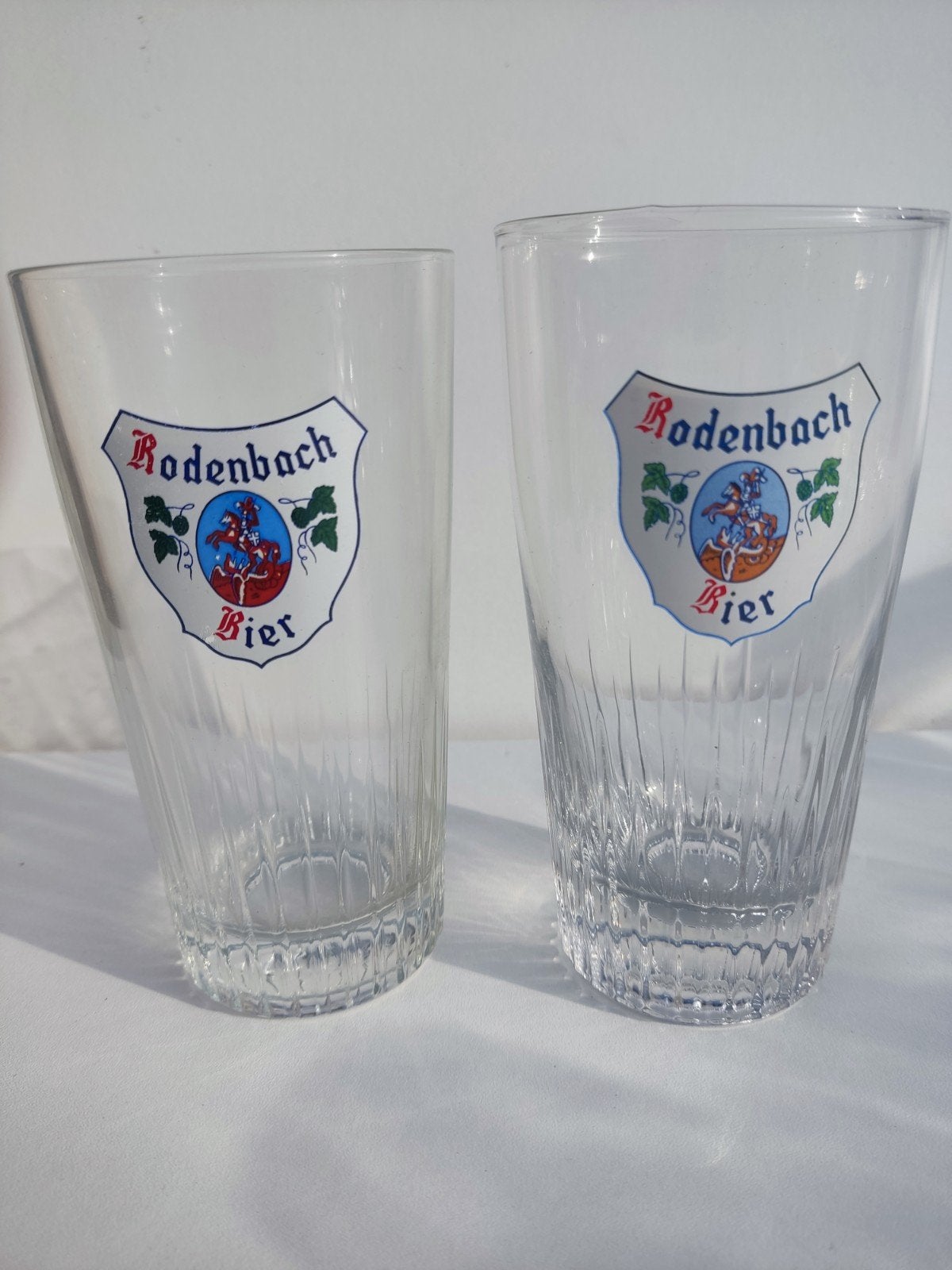 2 oude Rodenbach glazen, Verzamelen, Ophalen, Zo goed als nieuw, Glas of Glazen, Overige merken
