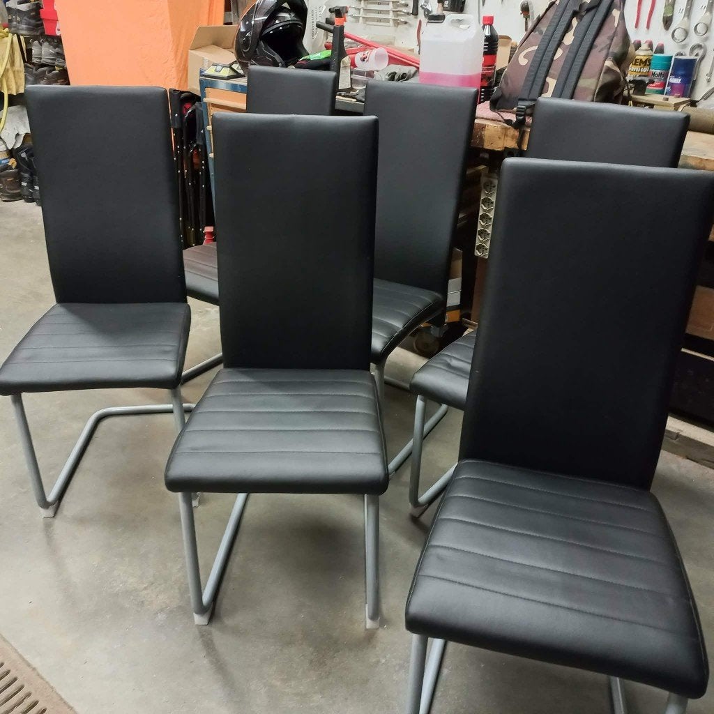 Chaises (lire la description pour les prix), Comme neuf, Enlèvement, Noir, Cuir