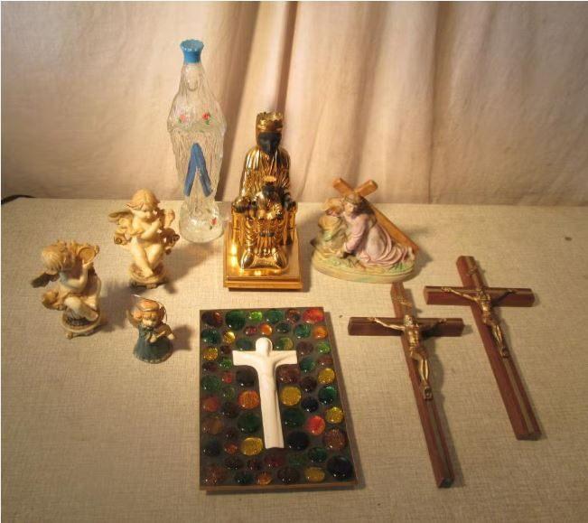 Mooie Partij van 9 Religieuze Objecten, Ophalen of Verzenden