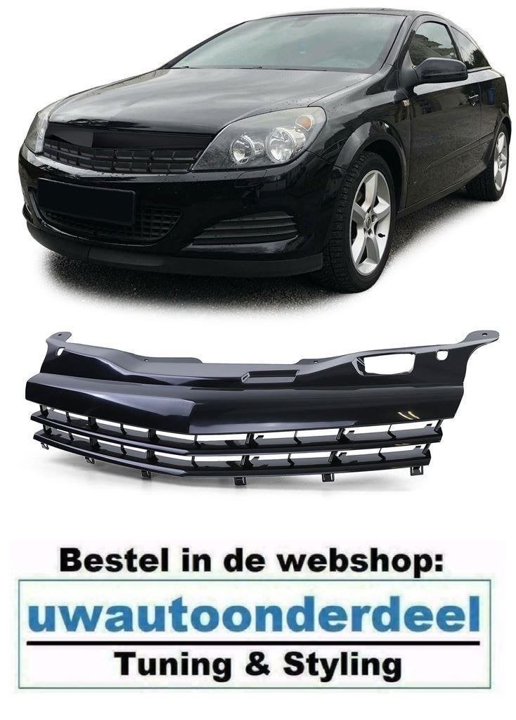 Embleemloze Sport Grill Glans Zwart Voor Opel Astra H Faceli, Verzenden