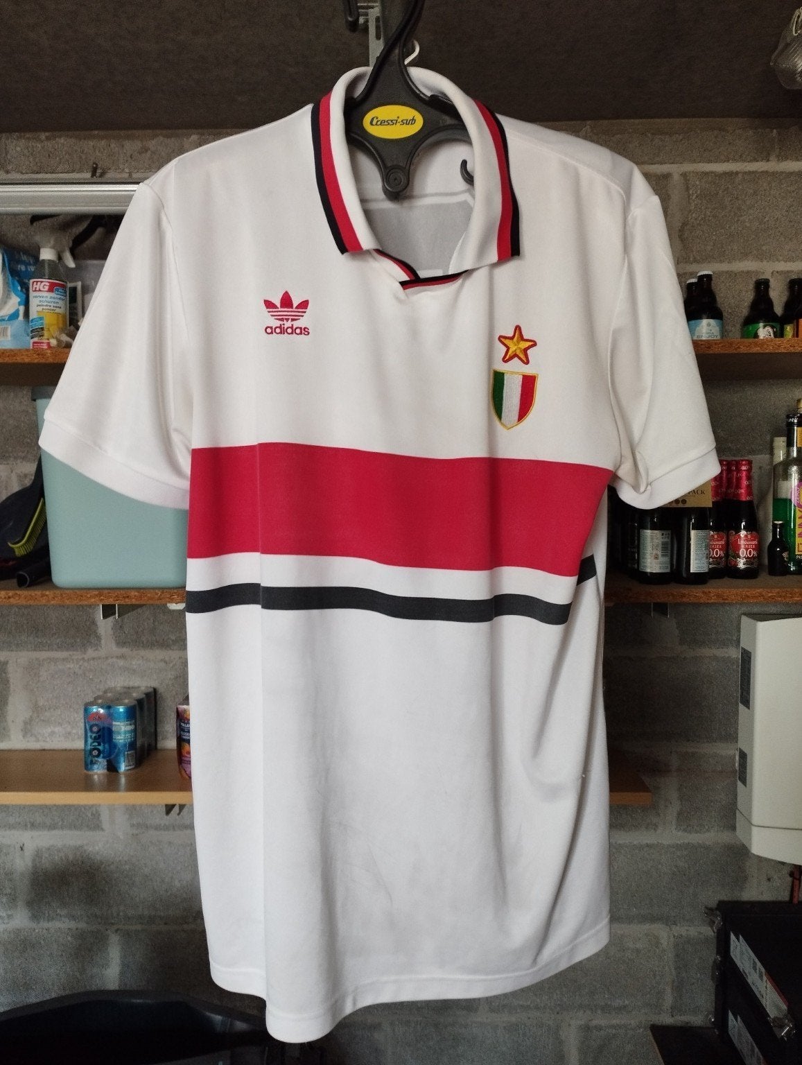 AC Milan Adidas Baresi #6 Tribute Shirt – Vintage, Football, Enlèvement ou Envoi, Taille 56/58 (XL), Comme neuf