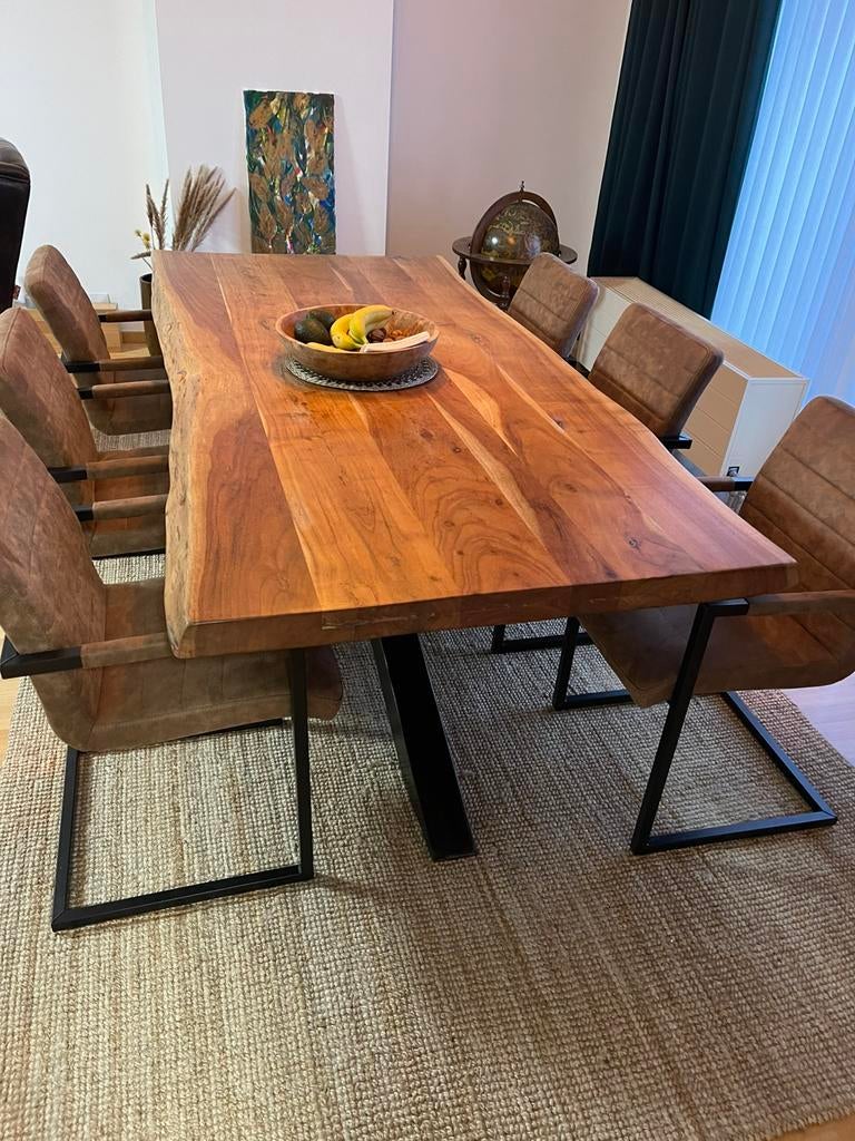 Table à manger en bois massif, Enlèvement, Comme neuf