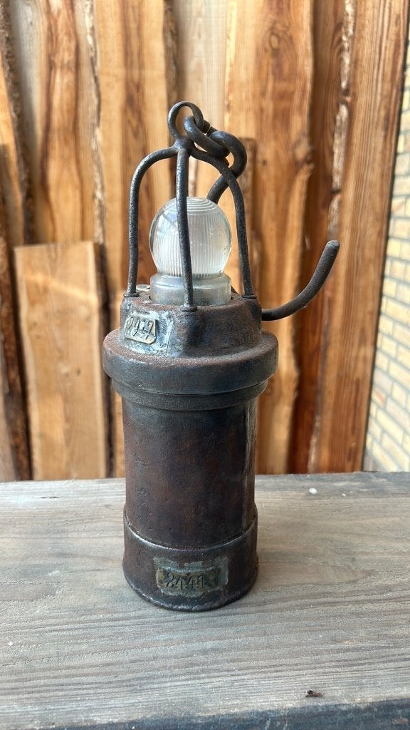 Mijnlamp mijnwerker mineur, Ophalen of Verzenden