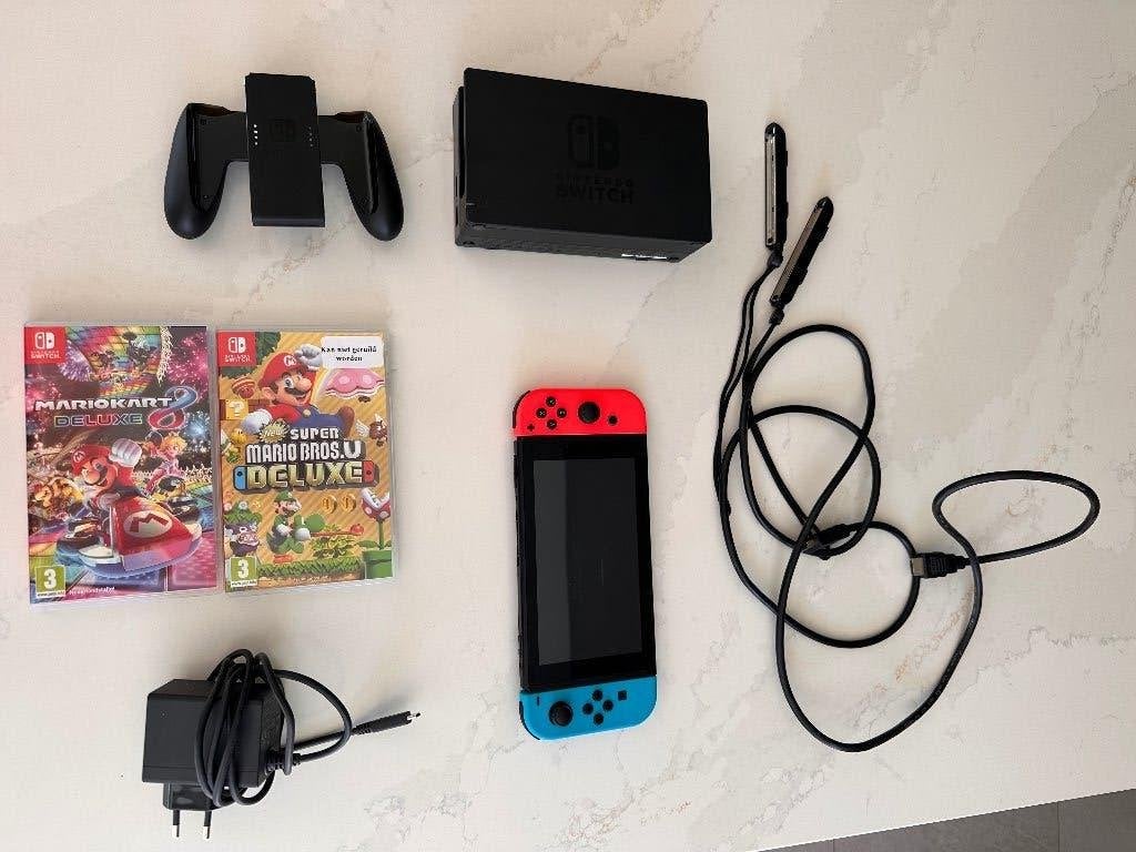 Nintendo Switch V2 + 2 games + accesoires, Consoles de jeu & Jeux vidéo, Consoles de jeu | Nintendo Switch, Switch 2019 Upgrade