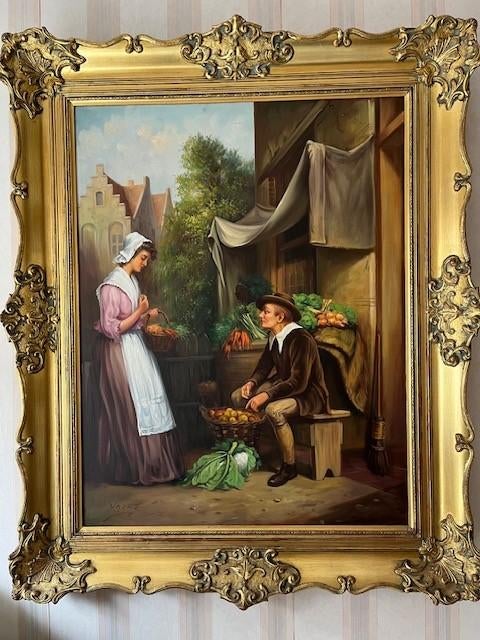 Antieken Schilderij van schilder NAERT, Ophalen