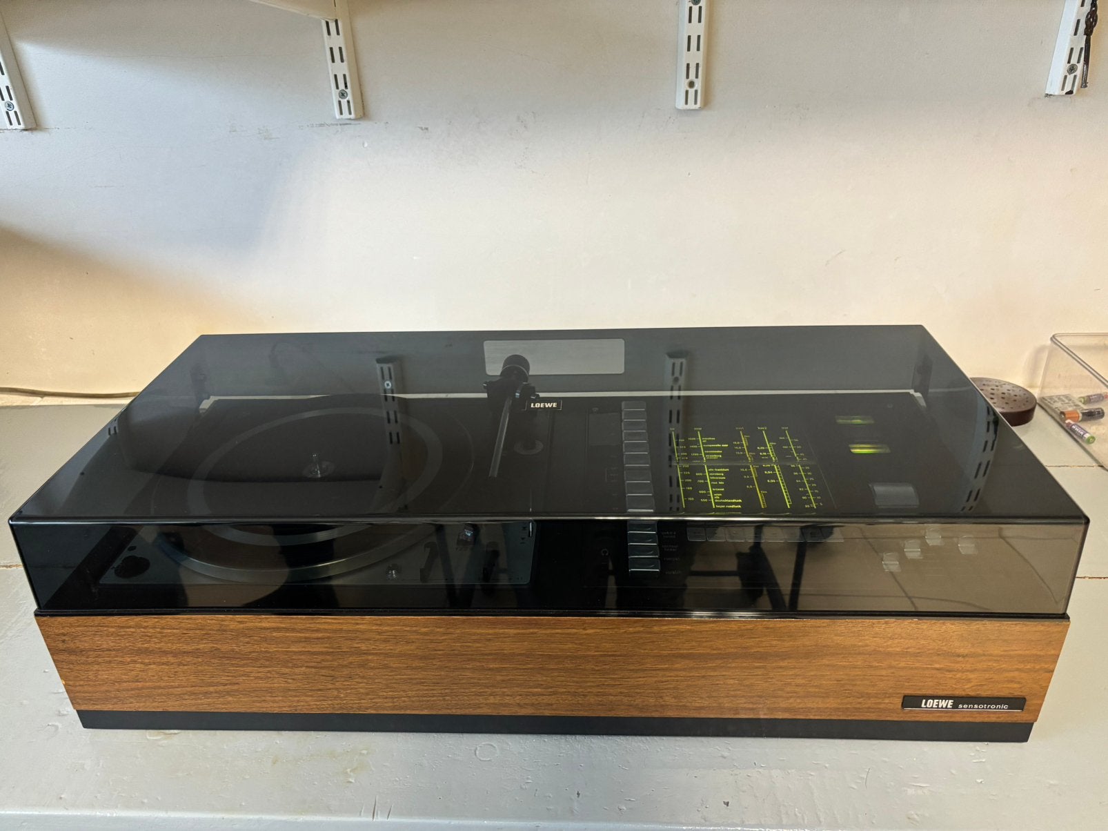 Vintage Loewe Hifi center, Ophalen, Zo goed als nieuw, Platenspeler, Dual