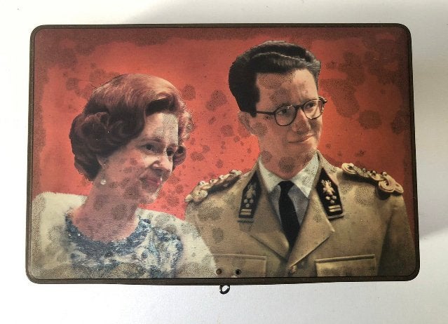 blik Boudewijn & Fabiola (Jaren '60) met werkende sleutel, Verzamelen, Ophalen