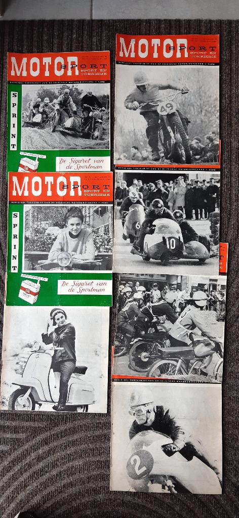MotorSport 1964 7 brochures, magazine moto 1964 mars-juin, Enlèvement ou Envoi, 1960 à 1980, Journal ou Magazine
