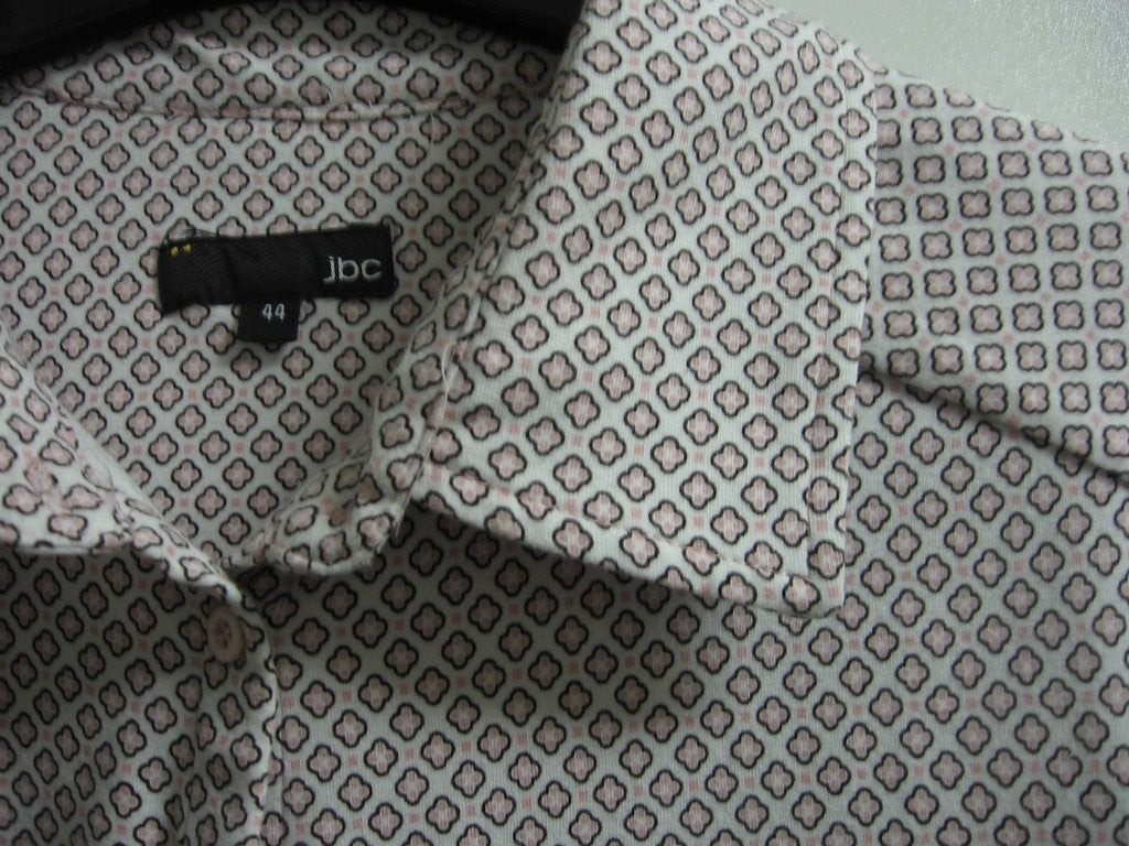 Wit/roos winterbloes met print en lange mouwen, maat 44, Kleding | Dames, Blouses en Tunieken, Ophalen of Verzenden, Zo goed als nieuw