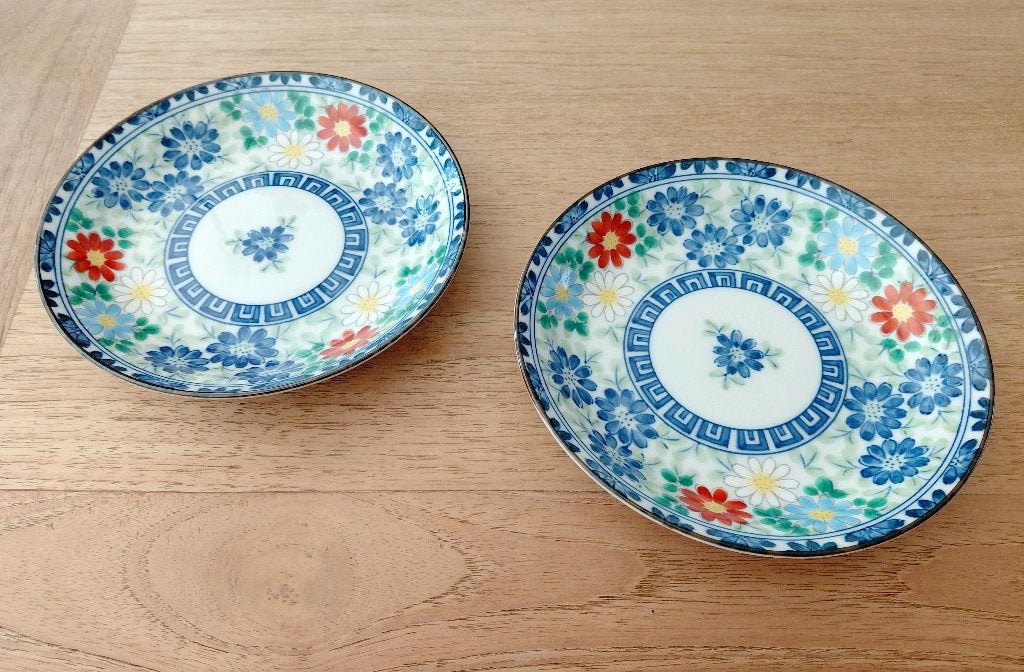 Set v 2 Vintage Japanse Arita Imari Porseleinen Schoteltjes, Aziatisch, Ophalen of Verzenden, Porselein, Schaal of Schalen