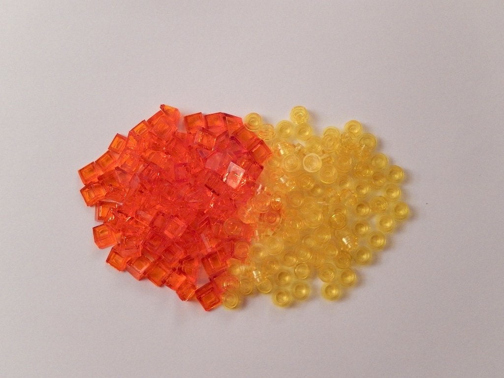 Briques LEGO 1x1 transparentes 2x 100 pièces NEUVES, Enlèvement ou Envoi, Neuf, Briques en vrac, Lego