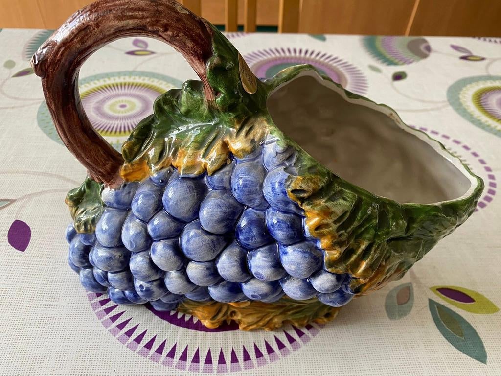 Vintage Bassano majolica kruik - Authentiek en uniek, Ophalen of Verzenden, Zo goed als nieuw