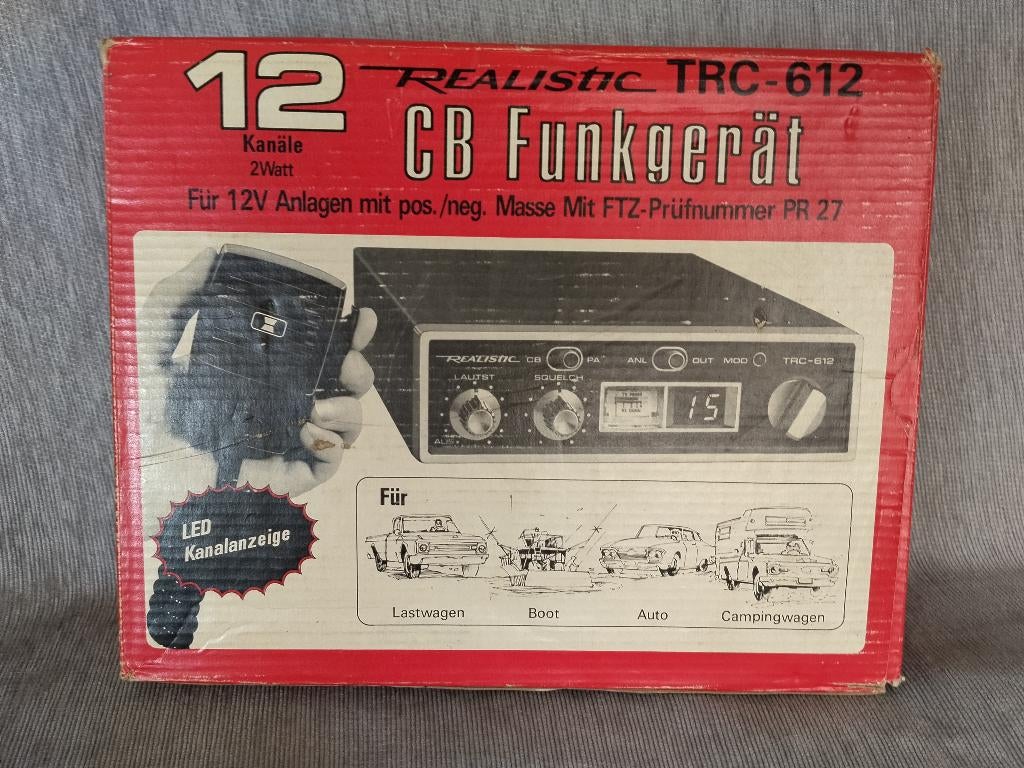 CB Mobiel zender ontvanger Realistic TRC - 612, Telecommunicatie, Zenders en Ontvangers, Zo goed als nieuw, Zender en Ontvanger
