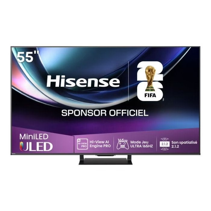 Télévision Hisense 55 pouces Mini-LED ULED – État neuf

Je v, Neuf, Autres marques, QLED, Enlèvement ou Envoi