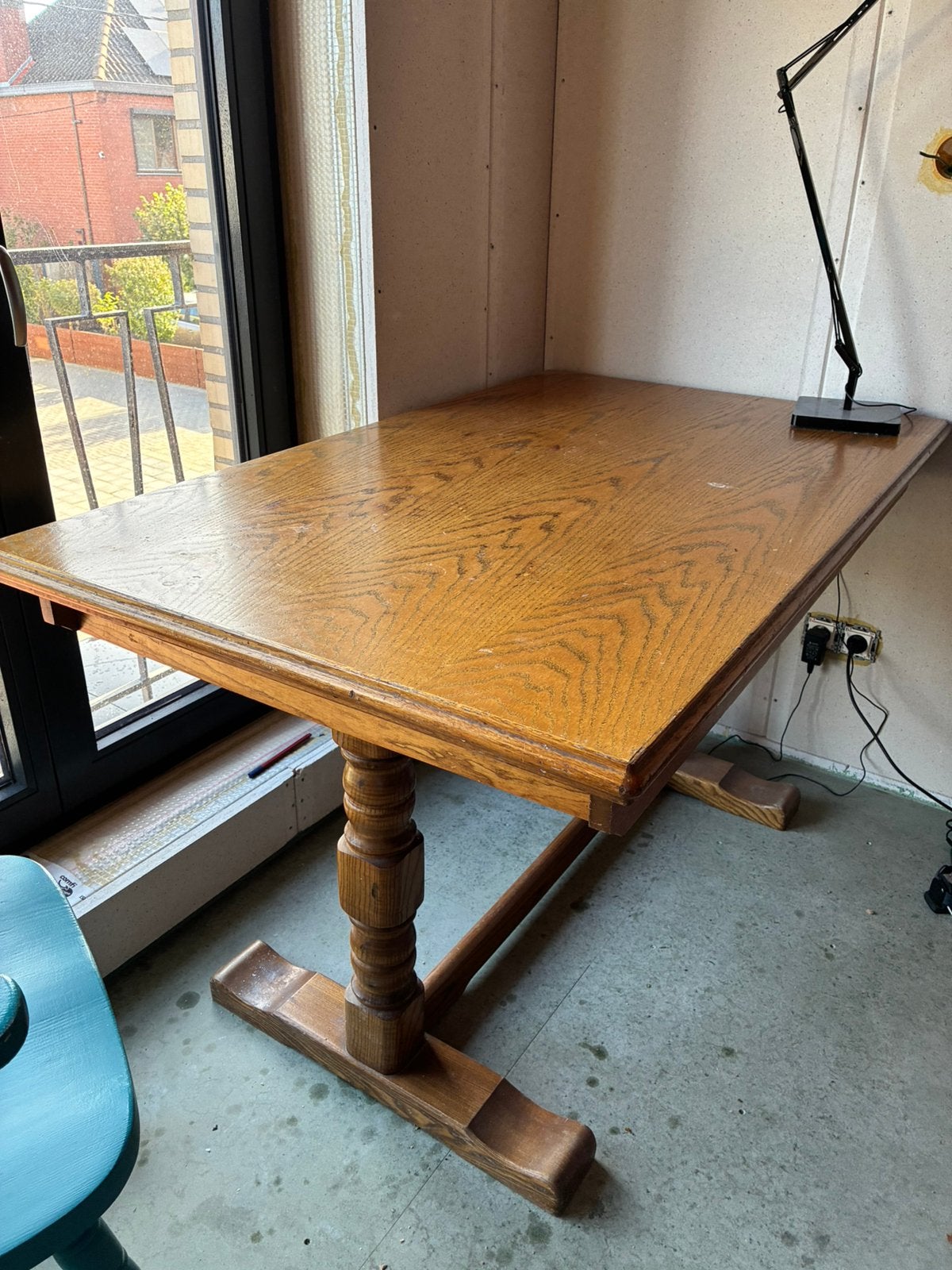 GRATIS houten eettafel, Ophalen, Gebruikt, 100 tot 150 cm, 50 tot 100 cm