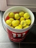 Balles de tennis Wilson Trainer (60 pièces), Sports & Fitness, Enlèvement, Utilisé, Balles, Wilson