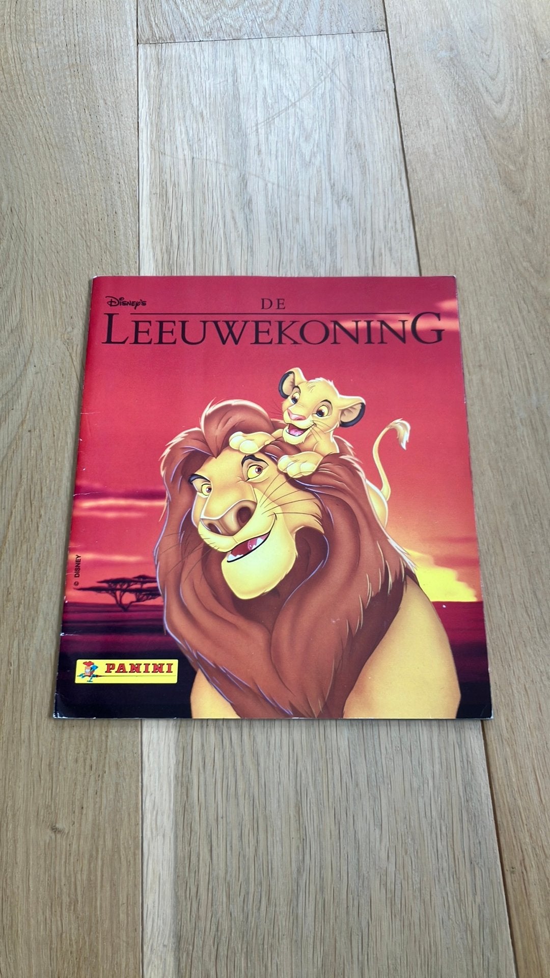Leeuwenkoning panini stickerboek Disney, Ophalen of Verzenden, Gebruikt
