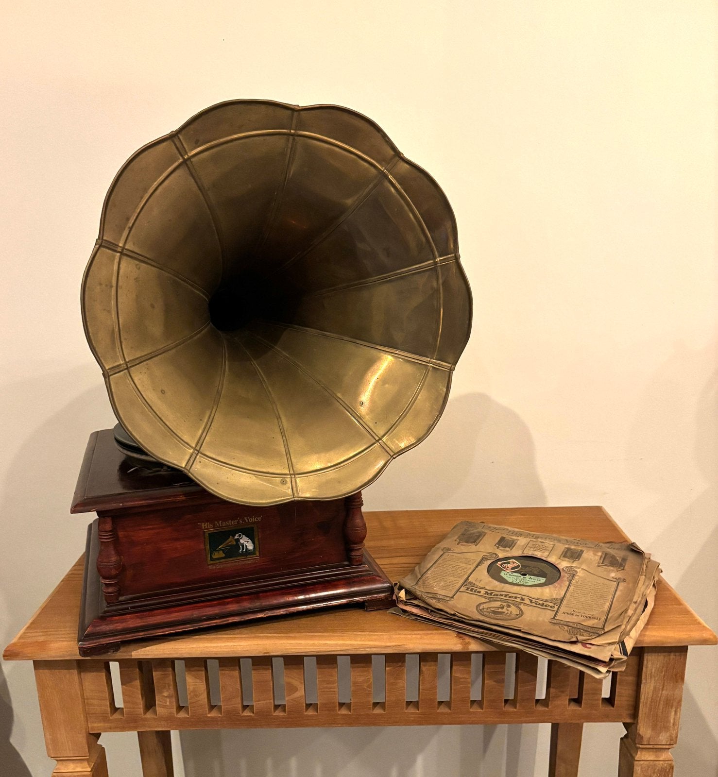 Klassieke Grammofoon / Platenspeler - His Master's Voice, Antiquités & Art, Enlèvement