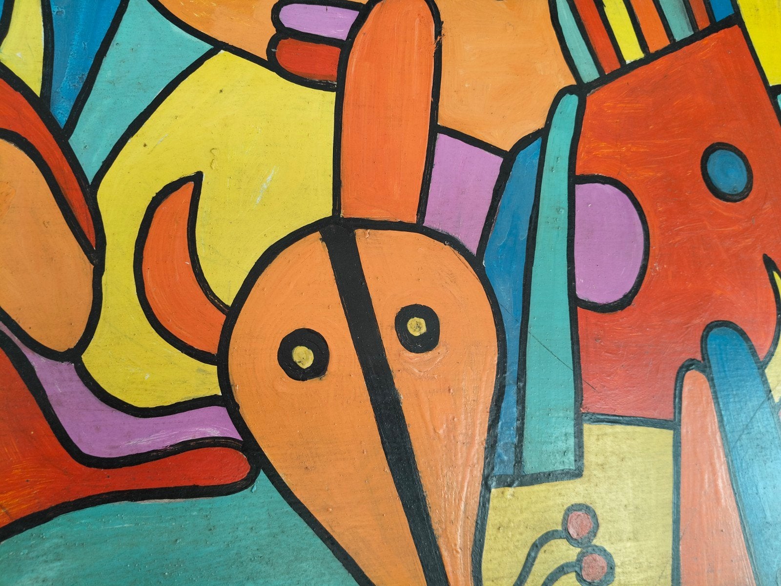 peinture François Thango, Antiquités & Art, Bois, Peinture acrylique, Enlèvement, Animaux