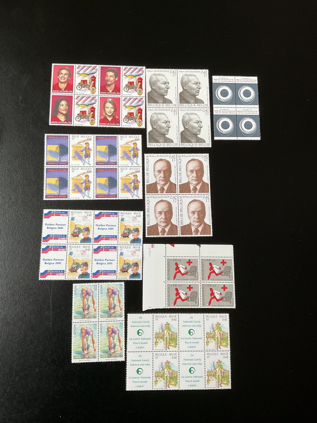 Timbres de Belgique 2001, Enlèvement ou Envoi, Neuf
