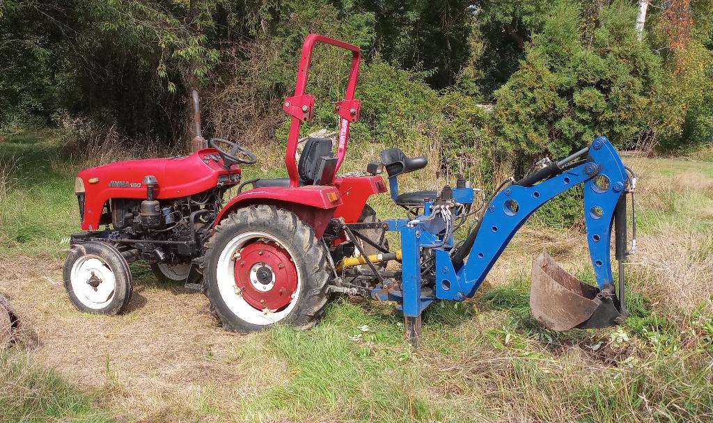 Tracteur horticole + mini pelle rétro, Enlèvement, Excavatrice