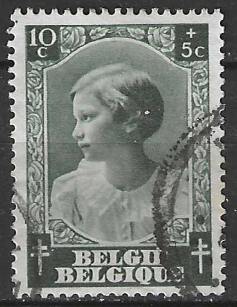 Belgie 1937 - Yvert/OBP 458 - Josephine-Charlotte (ST), Postzegels en Munten, Verzenden, Gestempeld, Gestempeld, Koninklijk huis