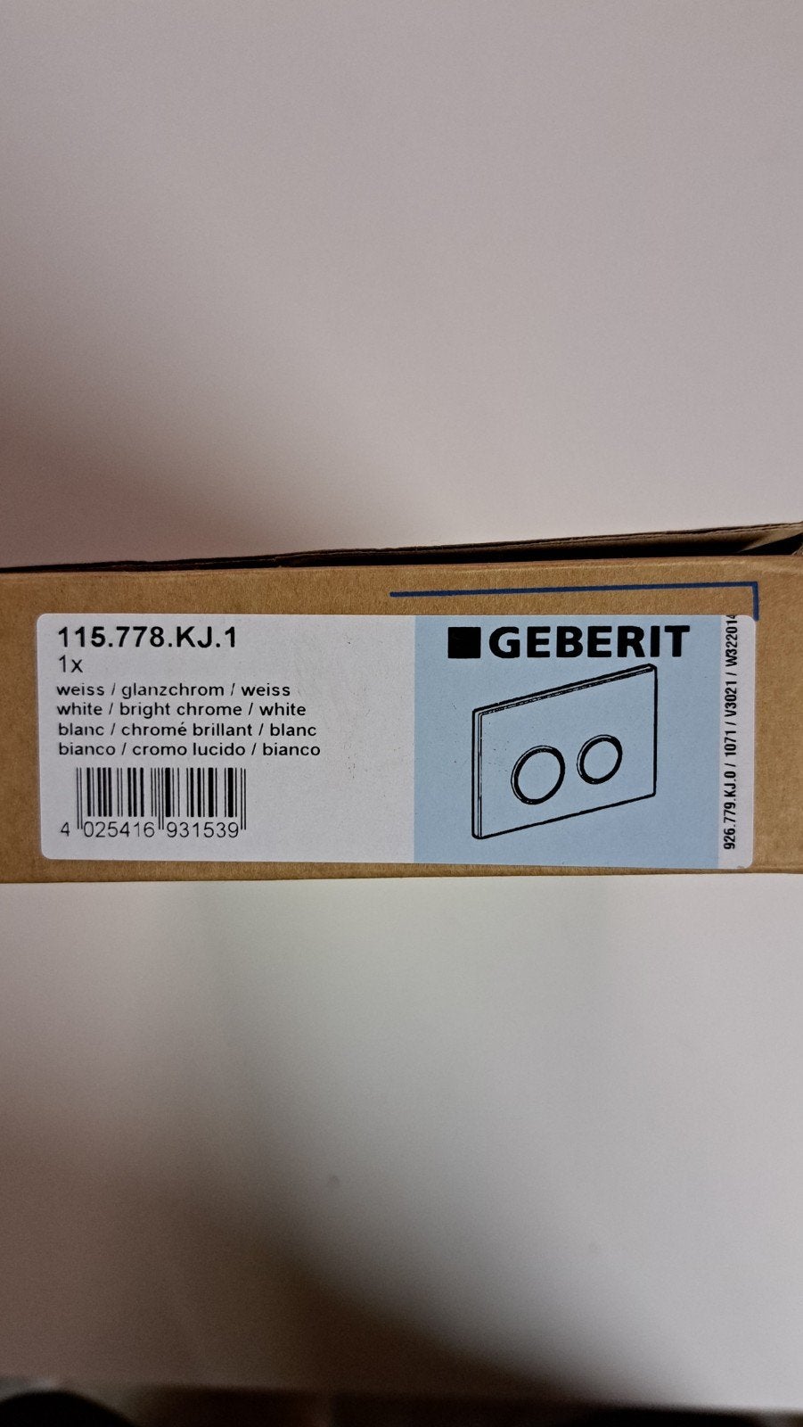 Geberit toilet  Sanbloc drukplaat sigma 20, Ophalen, Nieuw, Toilet