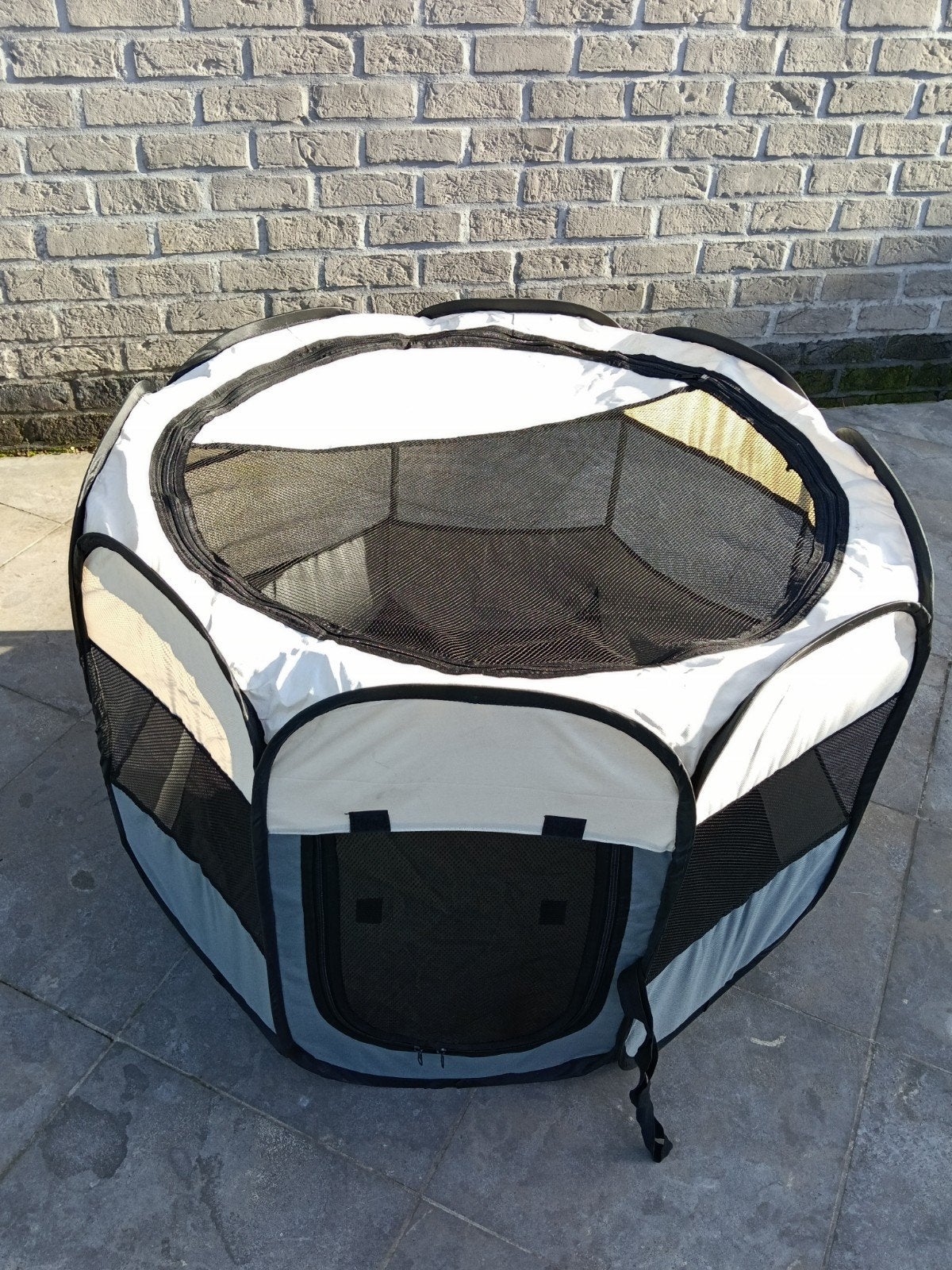 Opvouwbare puppyren. Mand voor hond of kat. Bench., Ophalen of Verzenden, Zo goed als nieuw