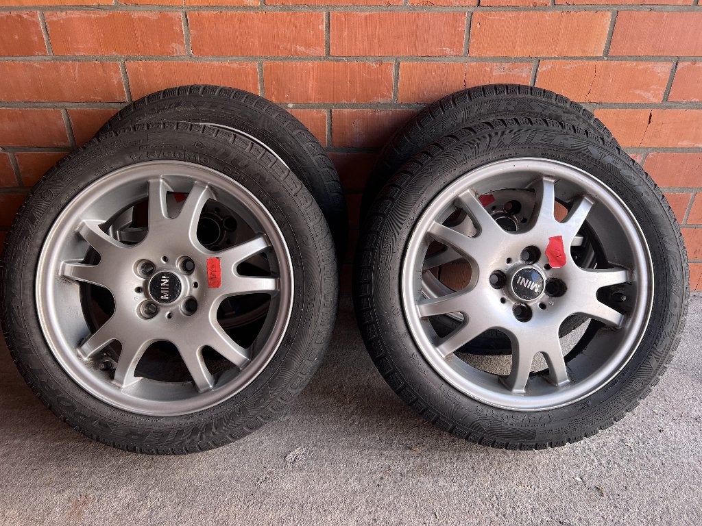 Jantes Mini R50/R56 avec pneus d'hiver, Autos : Pièces & Accessoires, Pneus hiver, Véhicule de tourisme, Enlèvement, Utilisé