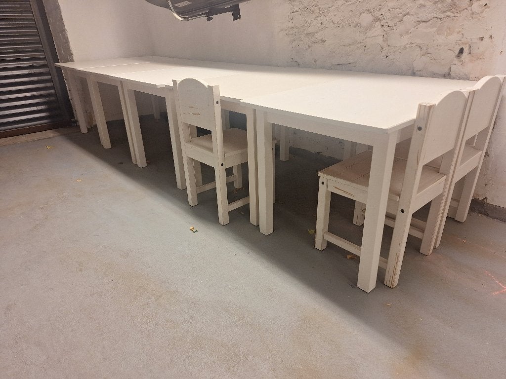 IKEA SUNDVIK kindertafels en stoelen – wit, Kinderen en Baby's, Ophalen, Gebruikt, Tafel(s) en Stoel(en)