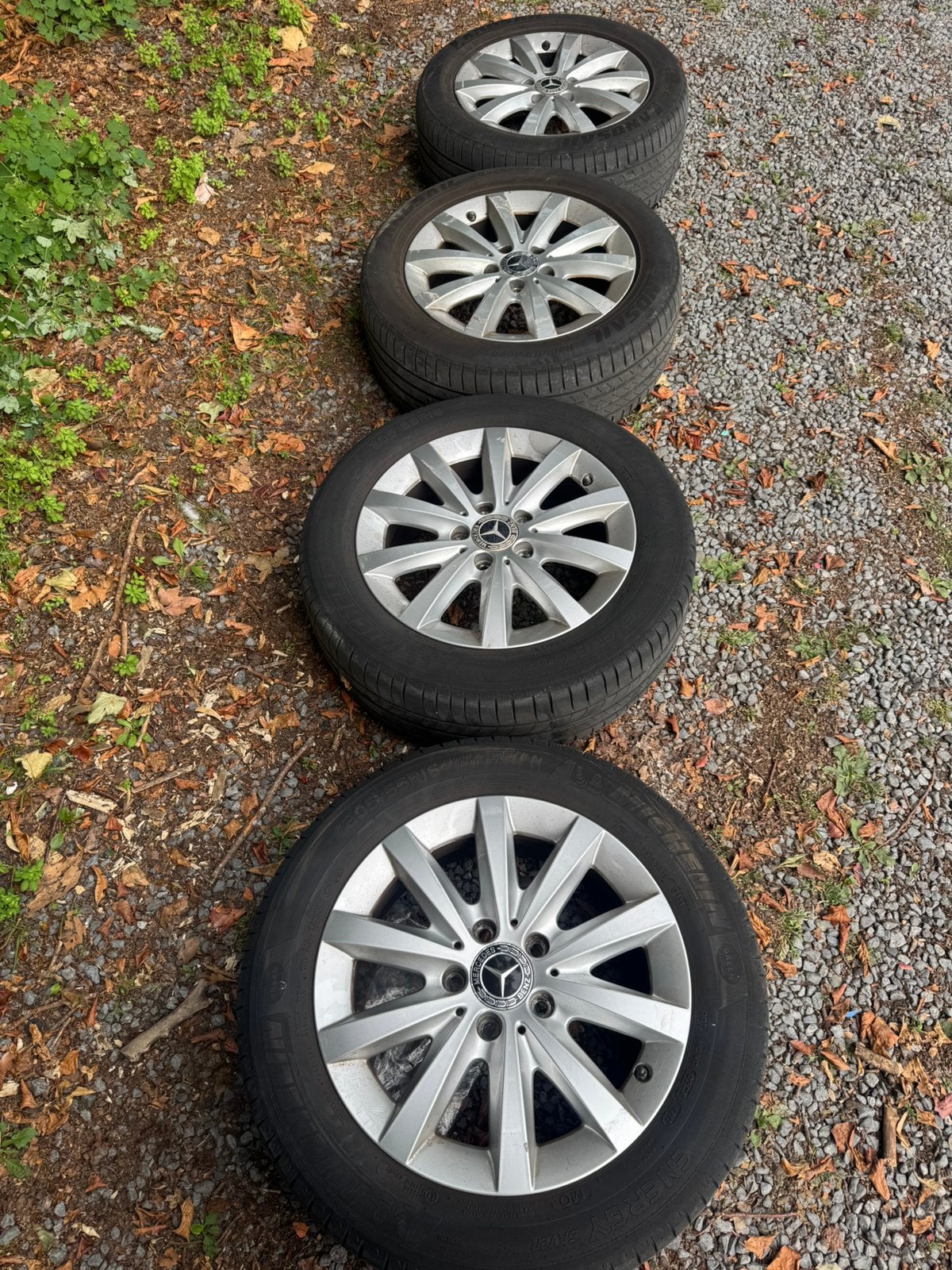 Jantes Mercedes avec pneus, Enlèvement, 16 pouces, Pneus été, Pneus et Jantes