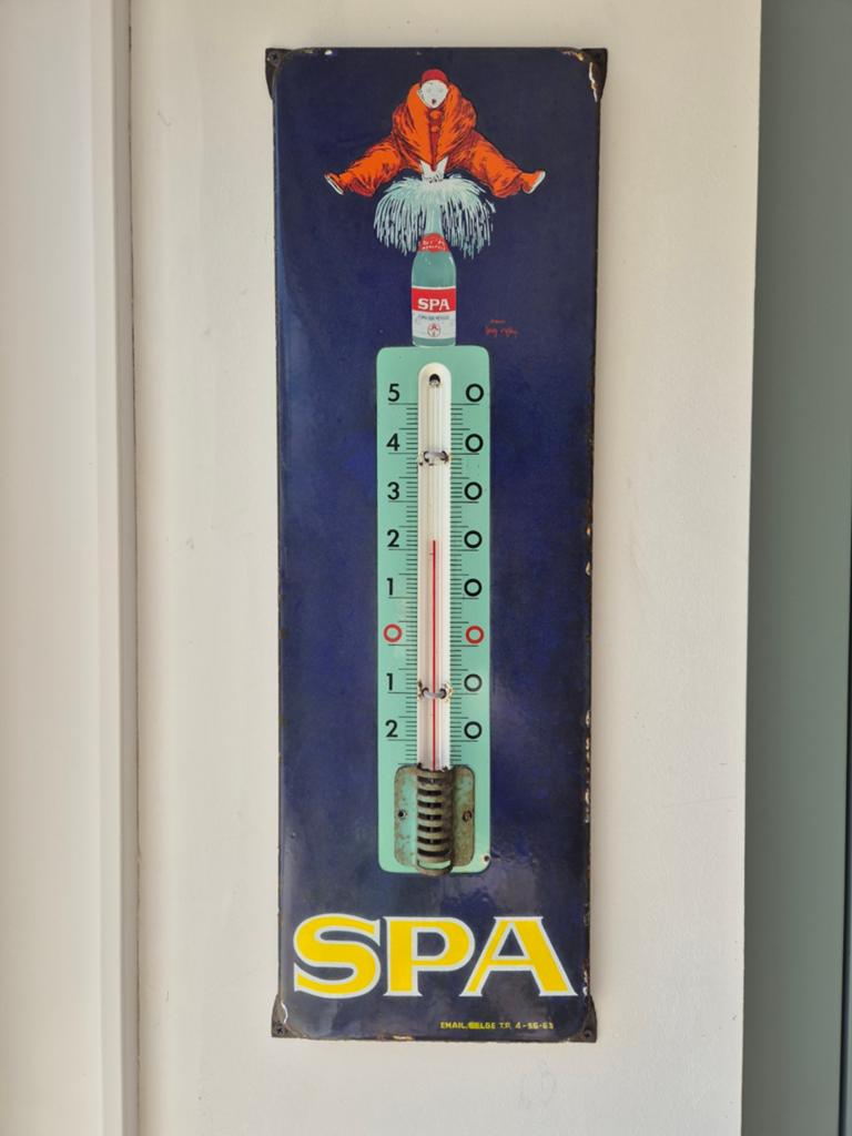 Thermomètre émaillée Spa, Collections, Marques & Objets publicitaires, Enlèvement