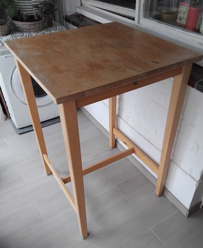 table haute + 2 tabourets, 90 cm ou plus, 2 tabourets, Enlèvement, Utilisé