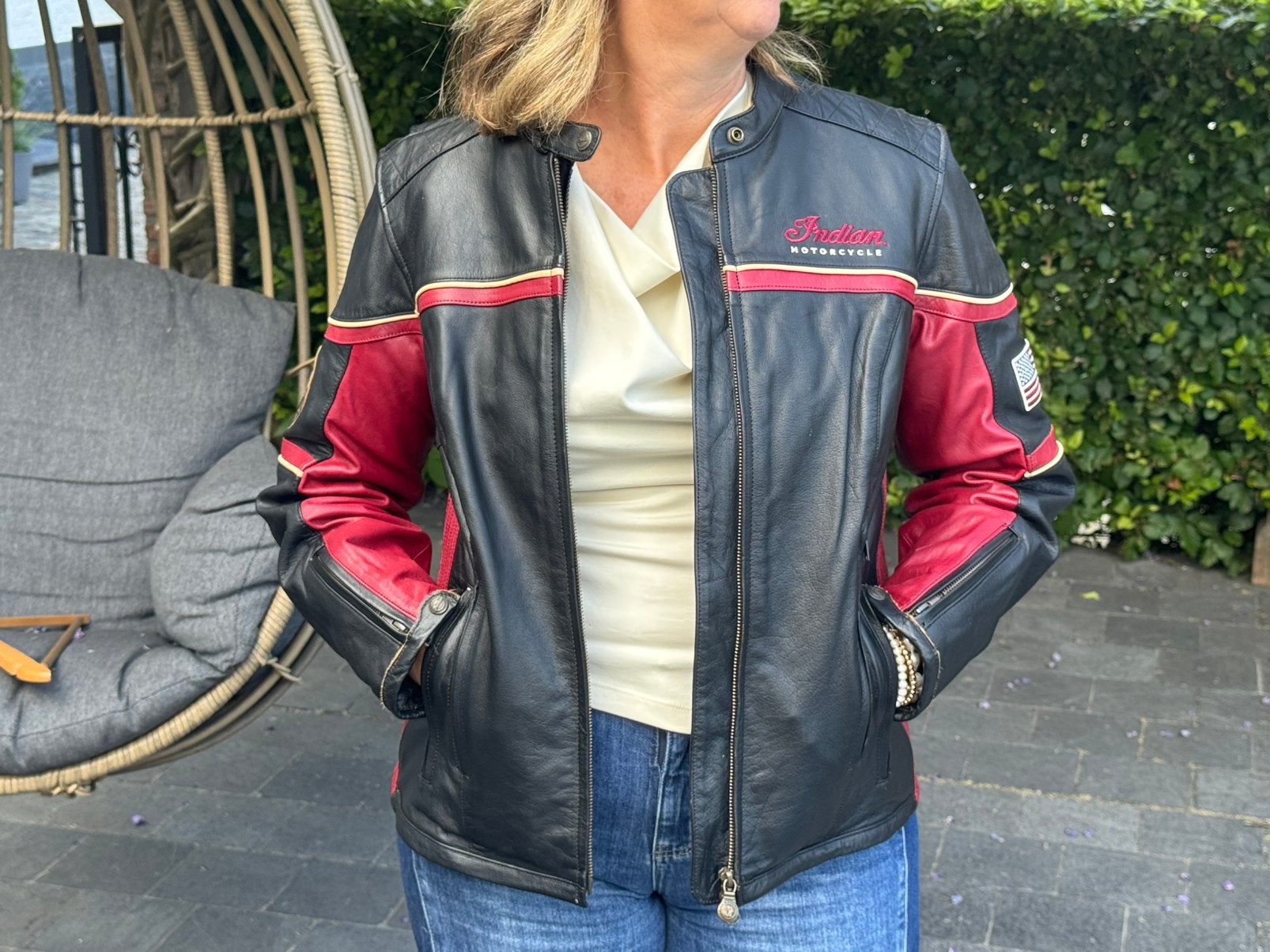 Veste de moto Indian taille L, Enlèvement ou Envoi, Neuf, sans ticket, Femmes, Manteau | cuir