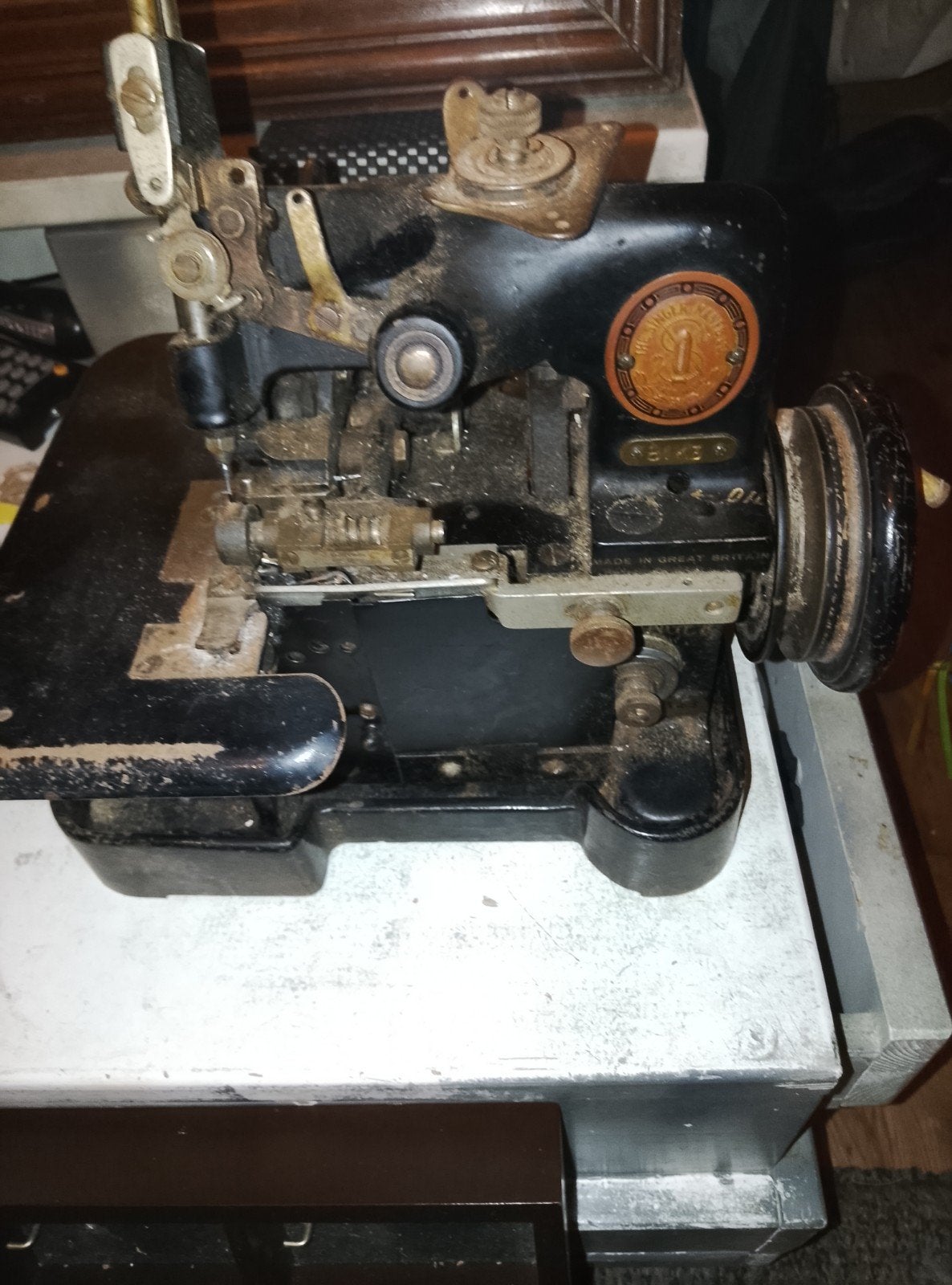 Singer kleine naaimachine. Zeer zwaar. Van rond 1920 of 1930, Ophalen
