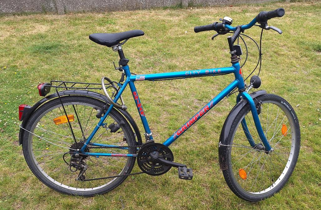 Stadsfiets Grimper blauw., 53 tot 57 cm, Ophalen, Gebruikt, Versnellingen