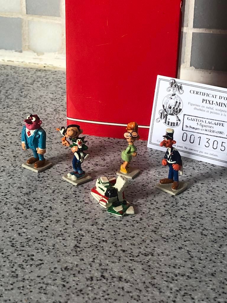 Mini serie gaston - pixi, Enlèvement ou Envoi, Gaston ou Spirou, Comme neuf, Statue ou Figurine