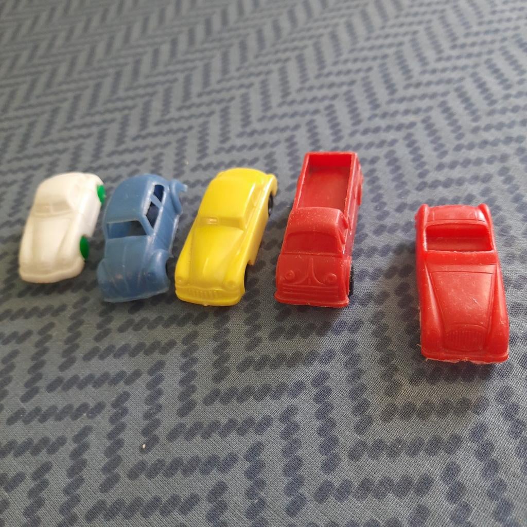 ZELDZAAM:SET 5 PLASTIC CARS ca.1/77*VINTAGE*ITALY*, Ophalen, Zo goed als nieuw, Auto, Overige merken