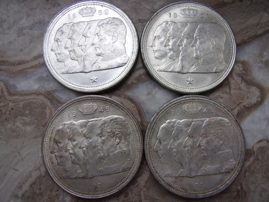 100 frank - Prins Charles -Dynastie type 1948-49-50-51, Setje, Zilver, Ophalen of Verzenden, Zilver